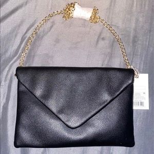 Black Envelope Crossbody Or Shoulder Purse